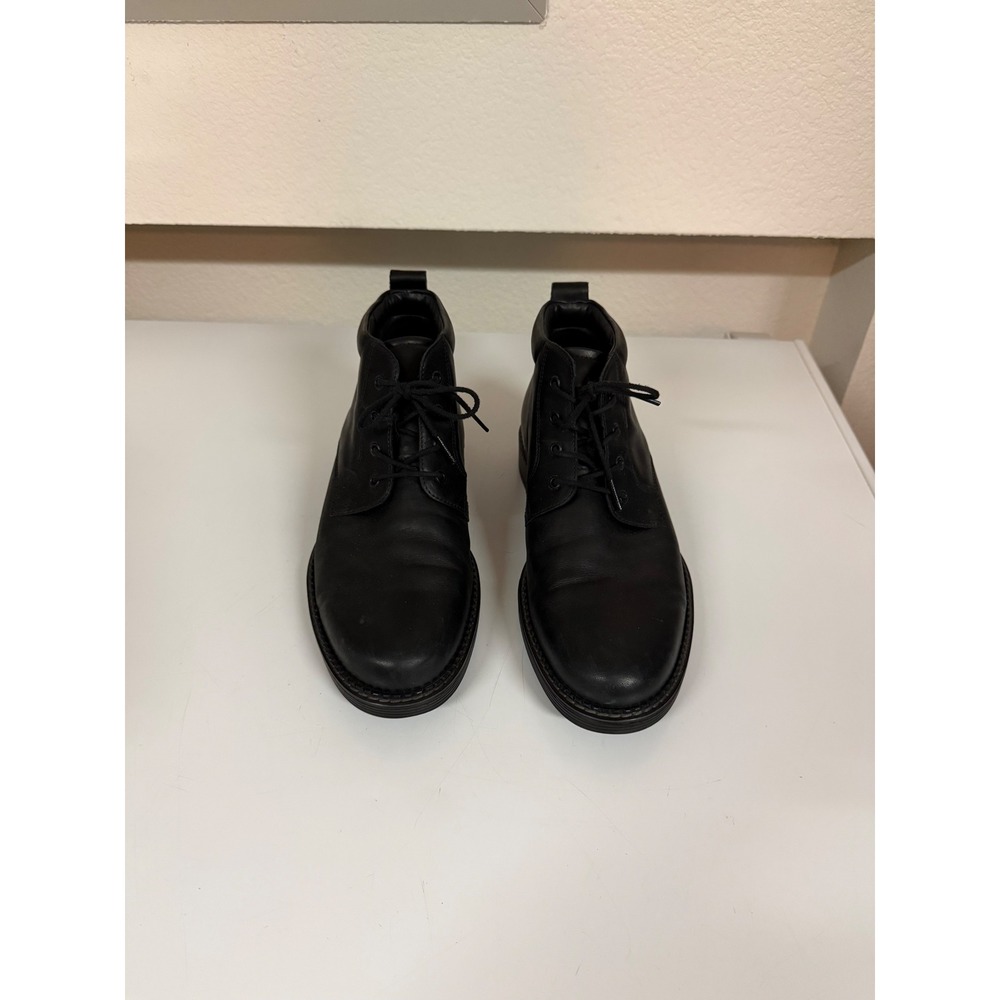 Ecco Lisbon Gore-Tex Black Leather Chukka Boots Mens US8 EU42